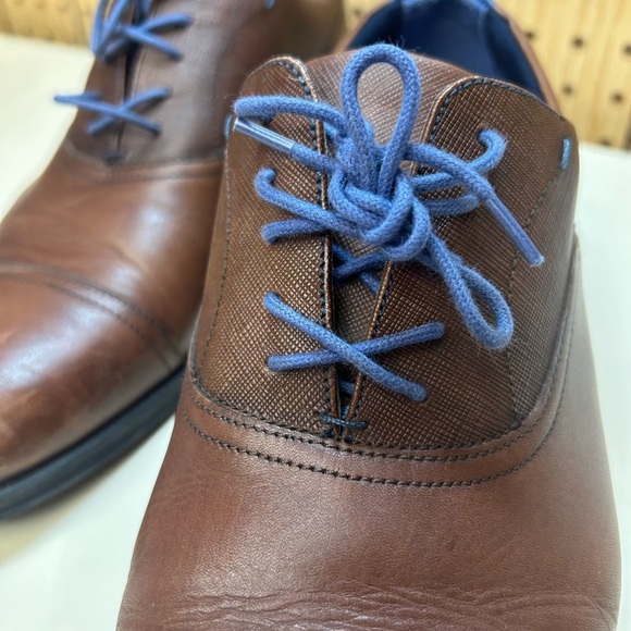 Ted Baker Brown Leather Oxfords with Blue Laces main image 8